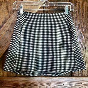 Black and white checkered mini skirt(xs)